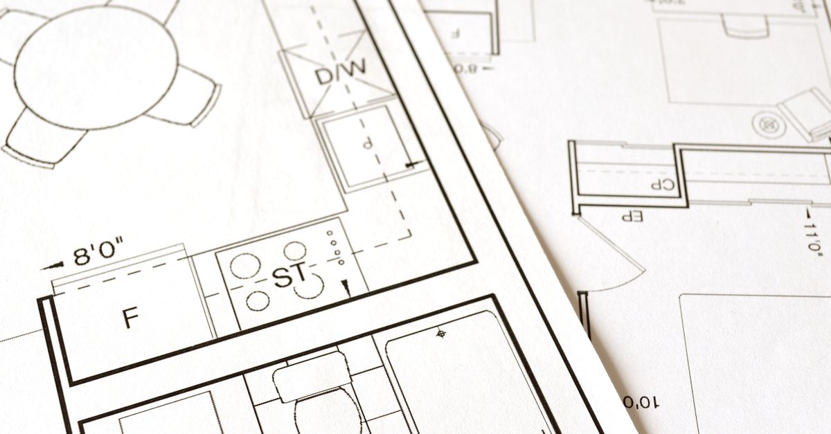 Architectural floor plan closeup showing room dimensions and layouts